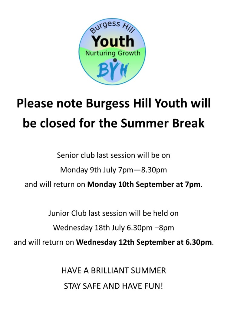 Summer Holiday Closure poster